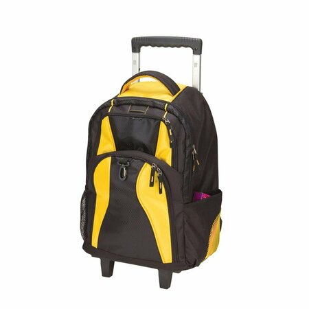 SEA FOAM CO Buy Smart Depot  The Elevated Wheeled Computer Backpack - Yellow BU313245